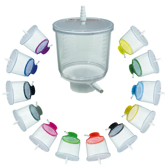 70 µm PETメッシュ付ボトルトップフィルター｜pluriSelect