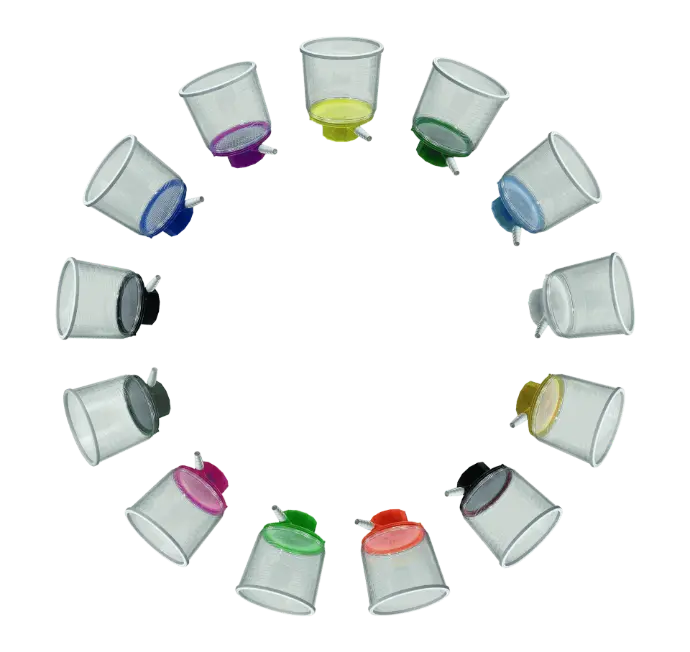 pluriStrainer Maxi, bottle top filter, sterile cell strainers, available in 13 different sizes. Bottle top filter, for the separation and purification of large sample volumes. Suitable for all bottles with GL45 thread Available in 13 different sizes and sterile or non-sterile packages.