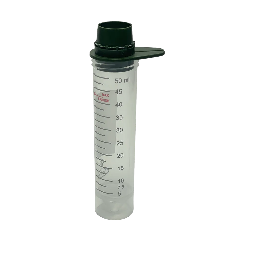 pluriStrainer 750µm - reverse - auf 50ml Zentrifugenröhrchen.webp