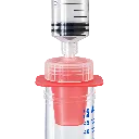 Syringe Strainer 1 µm mit Syringe und Zentrifugenröhrchen.webp