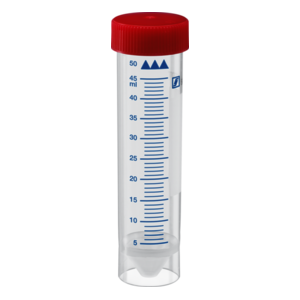 Provette per centrifuga, con tappo a vite, bordo verticale e fondo appuntito, 50 ml