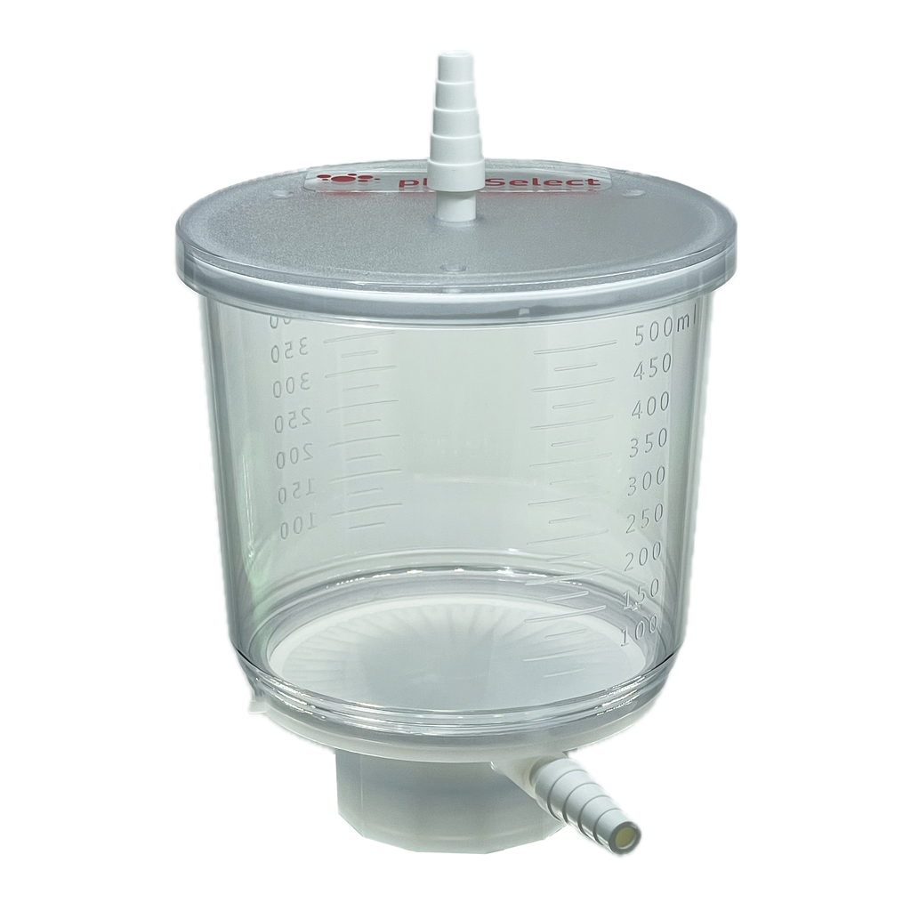 pluriStrainer Maxi Bottle Top cell strainer, mesh size 70 µm