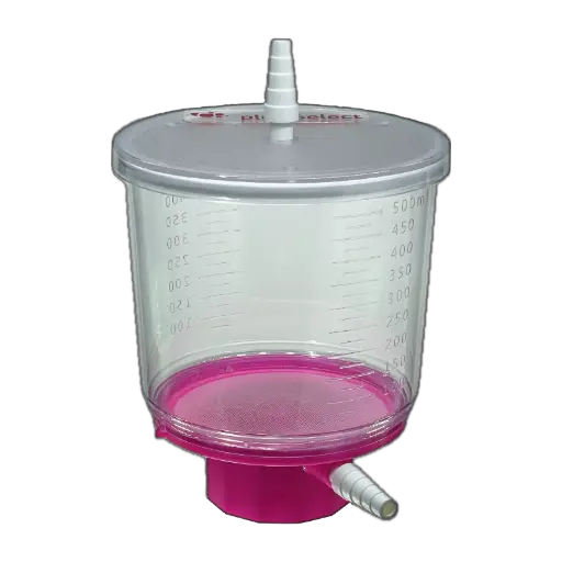 pluriStrainer Maxi 병뚜껑 셀체, 메시 크기 500 µm